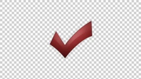 Checkmark red 1 Gloss Phone Button animation with transparent background Stock Footage 42937805