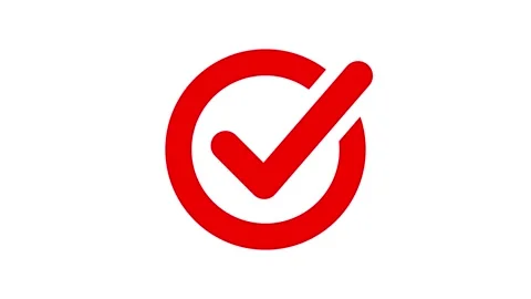 Checkmark right shape sign icon animation isolated on white background Stock Footage 321190341