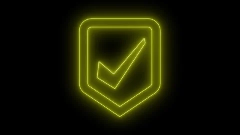 Checkmark in Shield Icon Animation, Anim... | Stock Video | Pond5