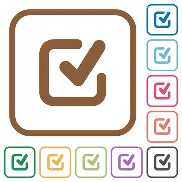 Checkmark simple icons Stock Illustration