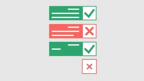 Checkmark symbol on project management checklist icon in a cartoon animation. Stock Footage 317435198