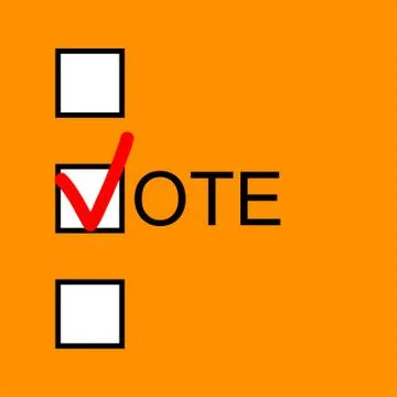 Checkmark symbol of voting Stock-Illustration