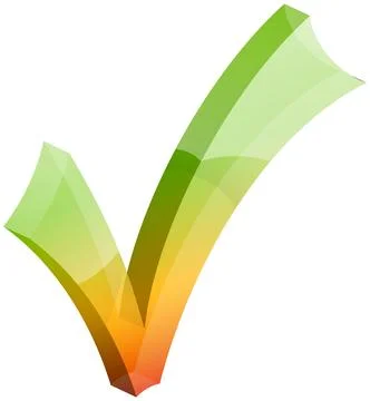Checkmark tick 3D icon Ilustração Stock