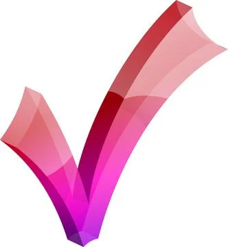Checkmark tick 3D icon Ilustração Stock