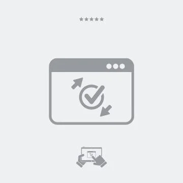 Checkmark transfer icon Stock Illustration