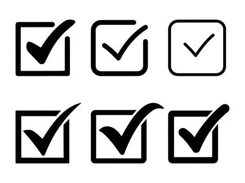 Checkmark vector, checkmark icon set Stock-Illustration