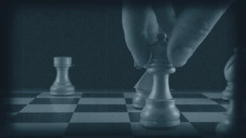 Checkmate Achieved In Game Of Chess Vintage 16mm Stock Footage 344354671