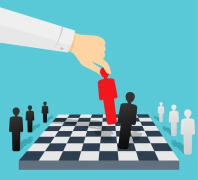 Checkmate concept with people instead of figures Stock Illustration