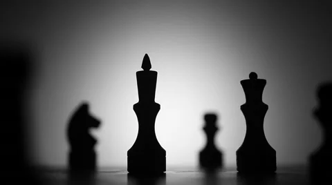 Checkmate in game of chess in dark room 動画素材 64914016