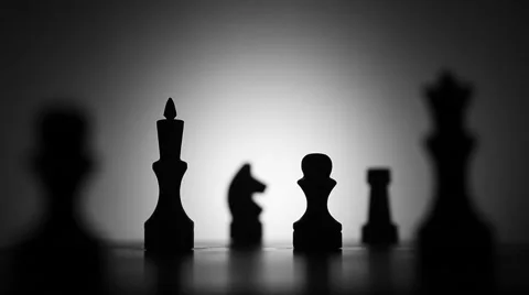 Checkmate in game of chess in dark room 動画素材 64914099