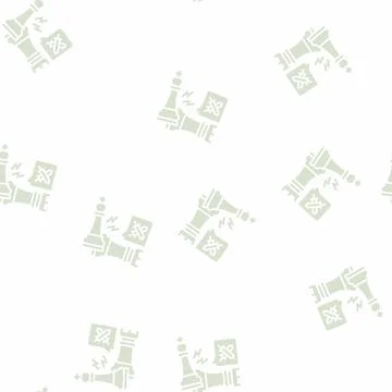 Checkmate game process glyph seamless pattern Stock Illustration