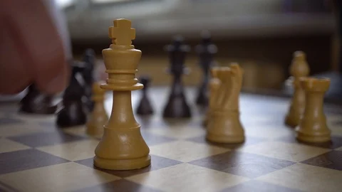 Checkmate, King Falling, Macro Stock Footage 97670367