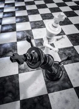 Checkmate knockout white Illustrazione stock