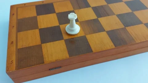 Checkmate Move: White Rook Defeats Black King Stock Footage 308705138