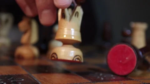 Checkmate, the queen eats the king Stock Footage 117037532