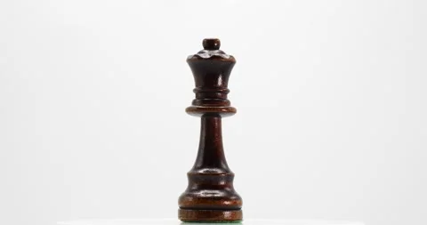 Checkmate Queen take King isolated on white Stock Footage 218412037