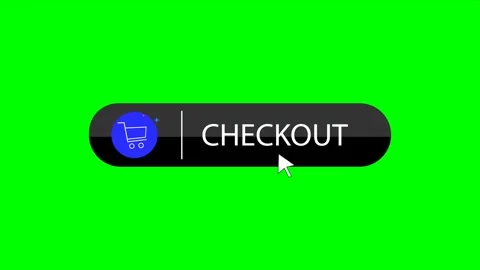 Checkout Button Animation with Shopping Cart Icon Vidéo 337632462