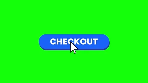 Checkout Button Click Animation with Cursor on Green Screen Stock Footage 314102663