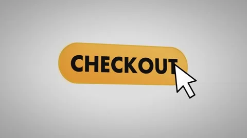 Checkout Button Click Animation With Cursor for Online Shopping Interface Stock Footage 327632700