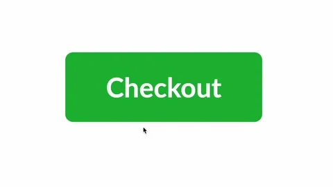 Checkout Button, Finger Push and Press the Button it Flashes with Blue Light. Video stock 214371297