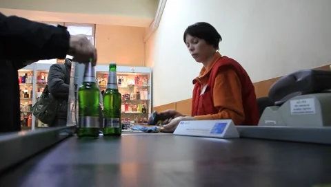 Checkout counter Stock Footage 1848172