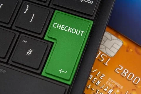 Checkout enter key Stock Photos