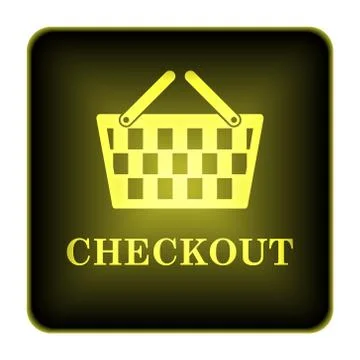 Checkout icon. internet button on white background.. Stock Illustration