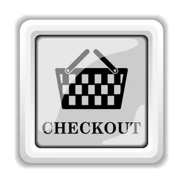Checkout icon. internet button on white background.. Stock Illustration