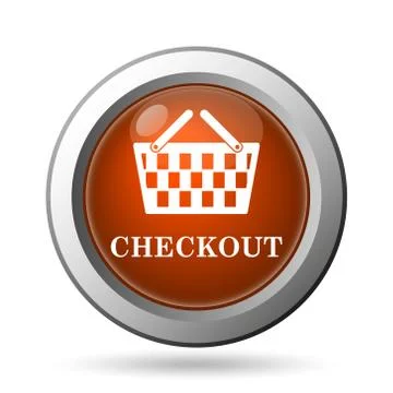 Checkout icon. internet button on white background.. Stock Illustration