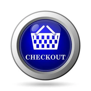 Checkout icon. Internet button on white background.. Stock Illustration