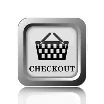 Checkout icon. Internet button on white background.. Stock Illustration