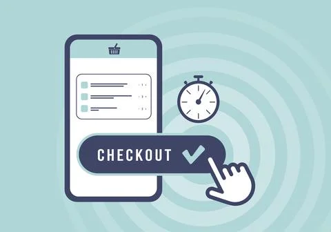 Checkout Optimization - speed up ecommerce checkout process for higher Stock Illustration