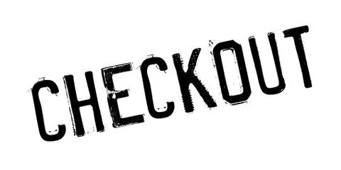 Checkout rubber stamp Stock Illustration