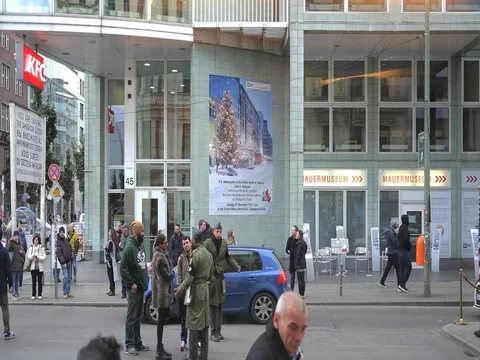 Checkpoint Charlie timelapse Stock Footage 74760666