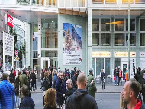 Checkpoint Charlie timelapse Stock Footage 74765107