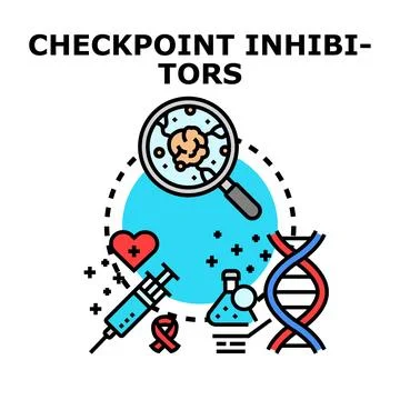 Checkpoint inhibitors developing cancer immunity therapy 库存插图
