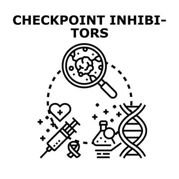 Checkpoint inhibitors developing cancer immunity therapy Stock Illustration