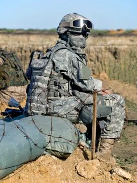 At the checkpoint Foto stock