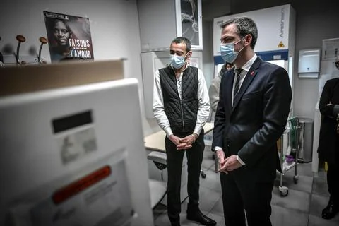 CheckPoint prevention and screening centre in Paris, France - 01 Dec 2020 Stock Photos