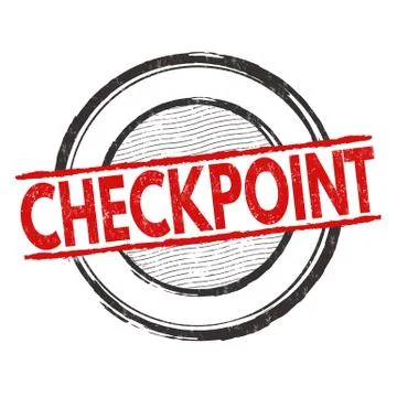Checkpoint sign or stamp Stock Illustration