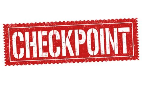 Checkpoint sign or stamp Stock Illustration