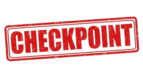 Checkpoint sign or stamp Stock Illustration