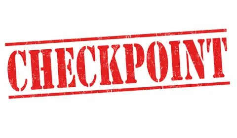 Checkpoint sign or stamp Stock Illustration
