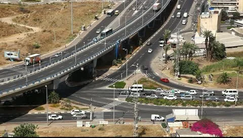 Checkpost intersection Haifa Israel time lapse 動画素材 11128814