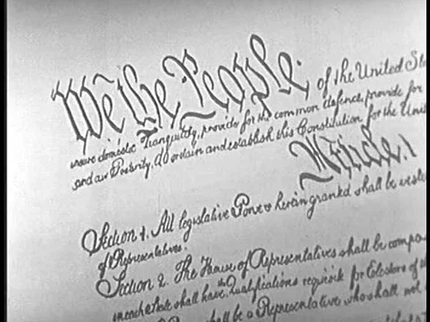 Checks and balances are shown in an animation of the Legislative, Judicial and Video stock 79454254
