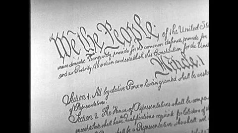 Checks and balances are shown in an animation of the Legislative, Judicial and Video stock 115372091