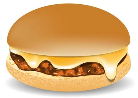 Cheddar burger Stock Illustration