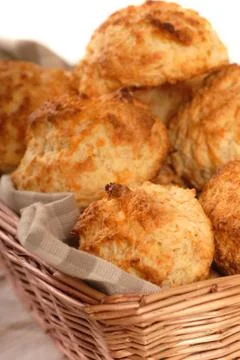 Cheddar cheese biscuits Stock Photos