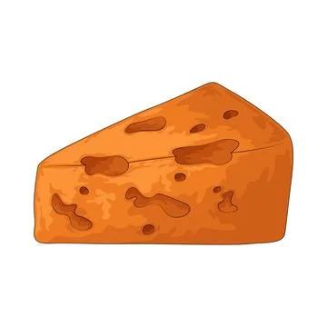 Cheddar cheese illustration Stock Illustration