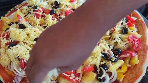 Cheddar Cheese on Pizza Stock Footage 325391389